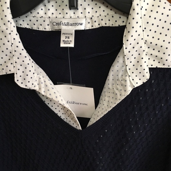 NEW women’s blouse size PS. Navy blue - Picture 2 of 2